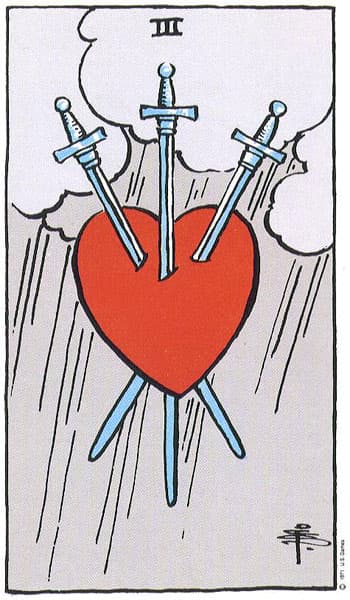 Rider-Waite-Smith - Three of Swords