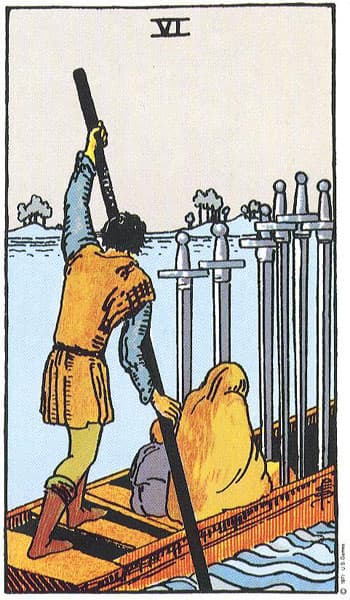 Rider-Waite-Smith - Six of Swords
