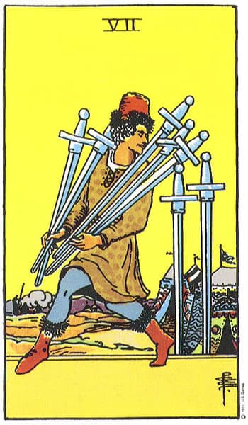 Rider-Waite-Smith - Seven of Swords