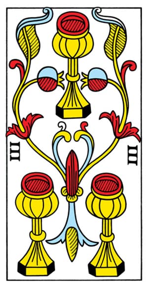 Tarot de Marseille - Three of Cups
