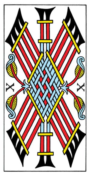 Tarot de Marseille - Ten of Wands