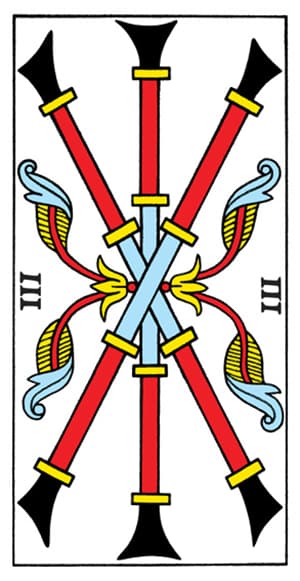 Tarot de Marseille - Three of Wands