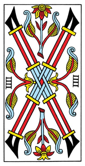 Tarot de Marseille - Four of Wands