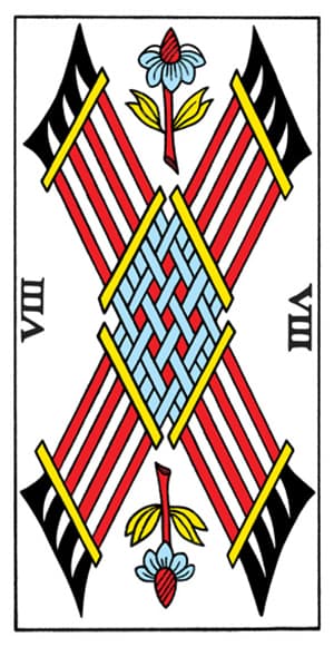 Tarot de Marseille - Eight of Wands