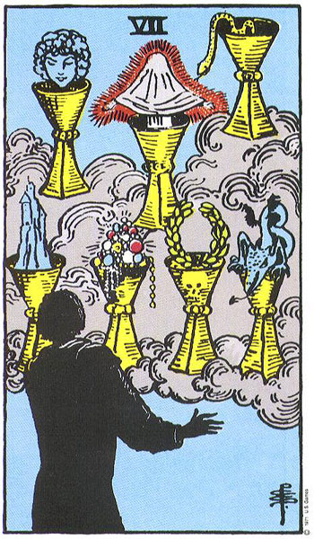 Rider-Waite-Smith - Seven of Cups