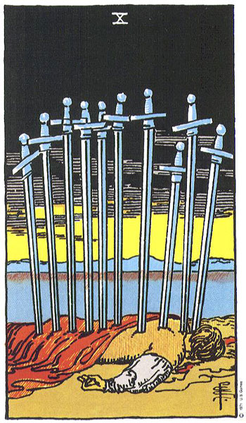 Rider-Waite-Smith - Ten of Swords