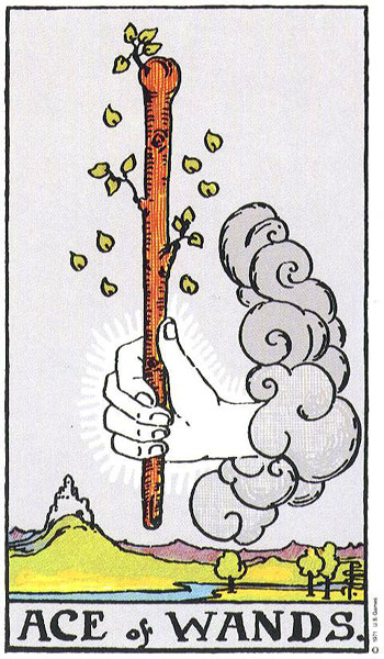 Rider-Waite-Smith - Ace of Wands