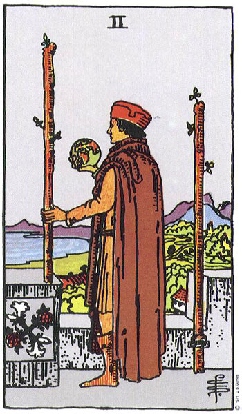 Rider-Waite-Smith - Two of Wands